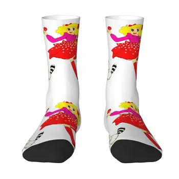 Cool бонбони бели и клин чорапи мъже жени топло 3D печат карикатура аниме телевизия спортни футболни чорапи