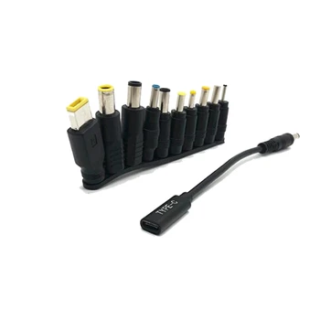 USB тип C PD захранващ адаптер конвертор DC щепсел конектор кабелен кабел 5.5X2.1 мм мъжки за Asus за лаптоп адаптер на Toshiba