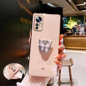 Butterfly Ring Държач за телефон Обшивка Силиконов калъф за телефон за Xiaomi Poco F5 X5 X4 M5 M5S M4 F3 X3 F4 GT Pro стойка скоба капак