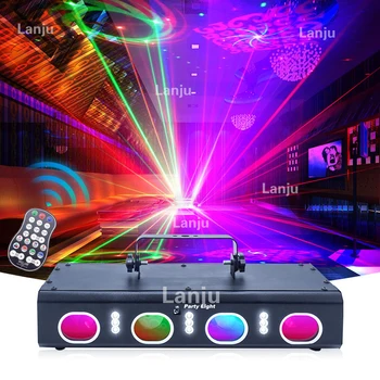 LED Сценично осветление DJ дискотека KTV светкавица 3D модел лъч лазерна светлина въртяща се гласов контрол семейно парти сватбена атмосфера светлини