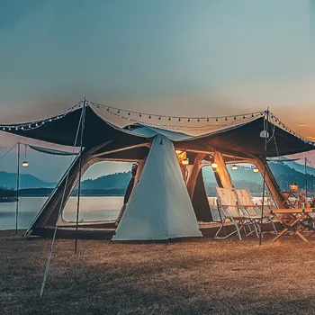 Висококачествен цветен водоустойчив къмпинг на открито семейно парти сватба плажна палатка