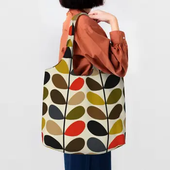Orla Kiely Abstract Multi Stem Groceries Shopping BagsCanvas Shopper Tote Shoulder Bags Century Scandinavian Geometric Handbag