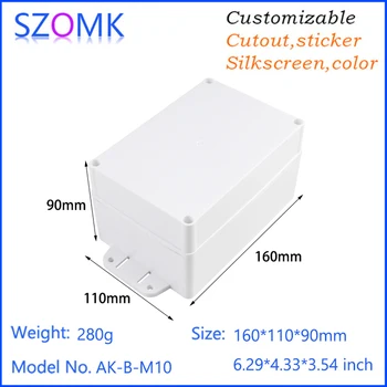  SZOMK DIY 160 * 110 * 90mm външна стена монтирани кутия кабелни аксесоари водоустойчив пластмасов стенен шкаф с ухо