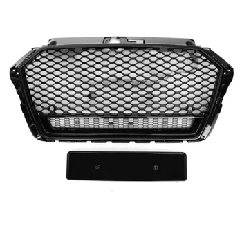 For RS3 Style Front Sport Hex Mesh Honeycomb Hood Grill за Audi A3 / S3 8V 2017-2020 аксесоари за автомобили